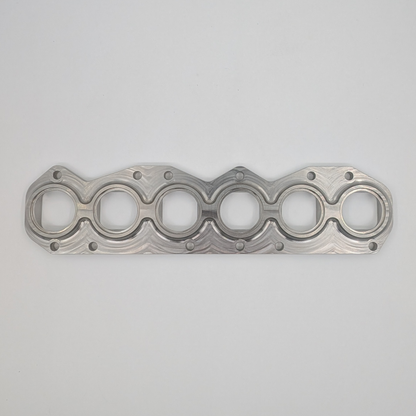 VR6 3.6L exhaust manifold flange (big port) top view