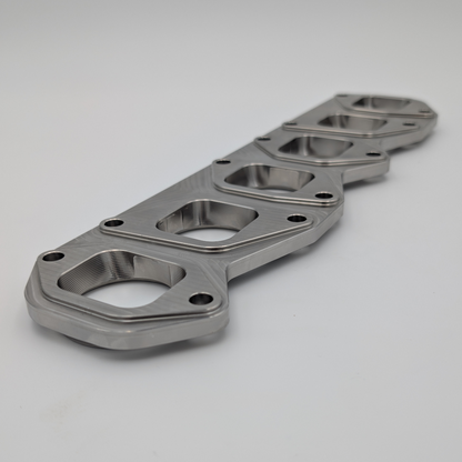 VR6 3.6L exhaust manifold flange (big port) angled view back side